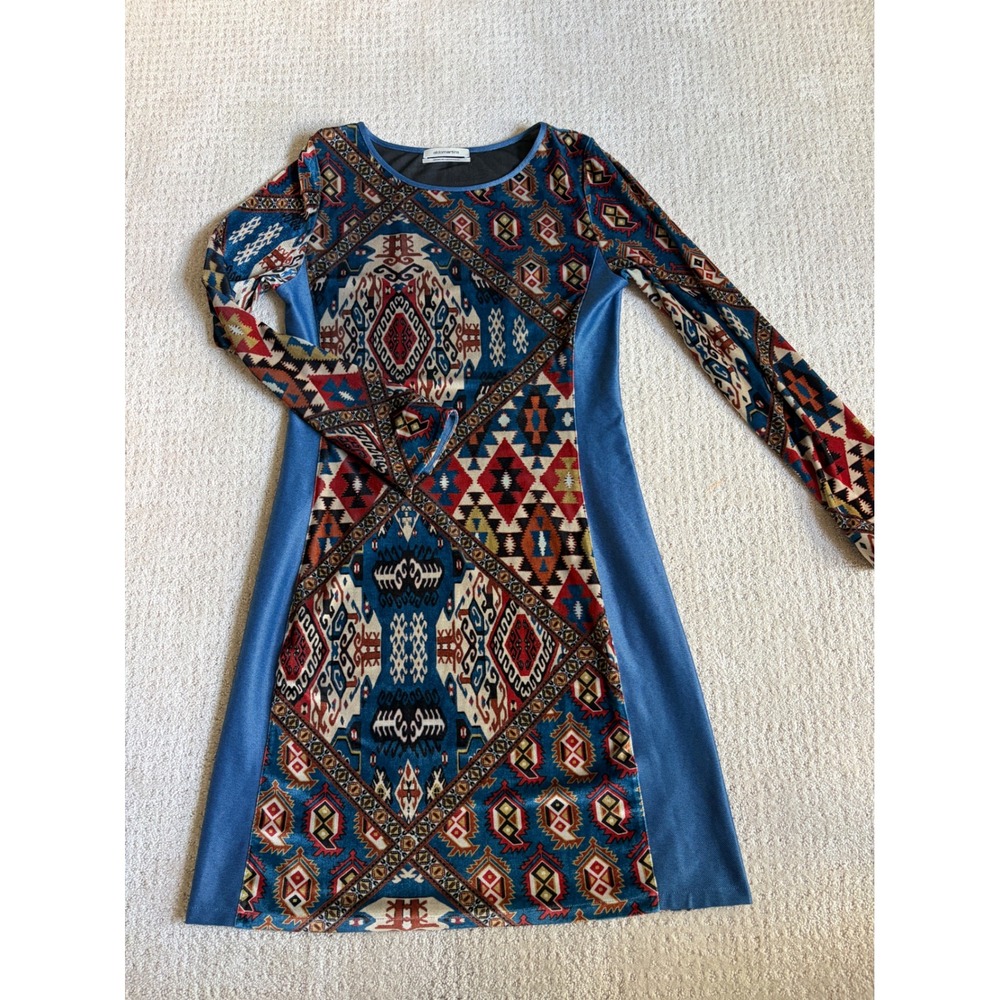 Aldomartins Anthropologie Geometric Velvet Dress S Southwestern Whimsigoth